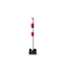 KICKBACK � puller | � 60 mm | med jordfod til indst�bning i beton | hvid med r�de reflekterende striber